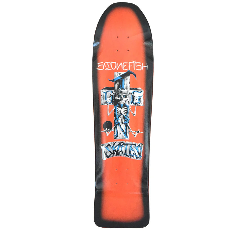 Skateboard Deck For Hard Surfaces-Dogtown Stonefish Longboard Deck Burnt Orange / Black Fade - 9.5 x 35.2