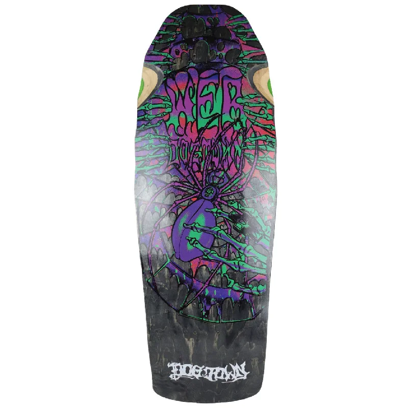 Skateboard Deck For Quick Transitions-Dogtown Web Reissue Skateboard Deck Black Stain - 10.25 x 30.7