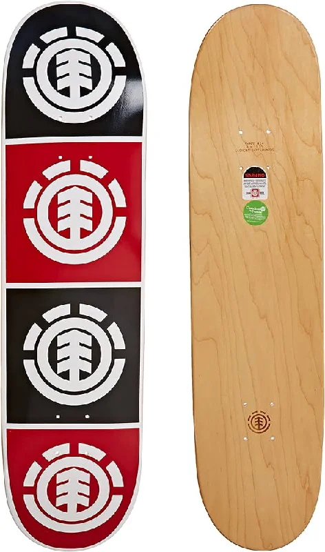 Skateboard Deck With Enhanced Pop-Element Quadrant Deck