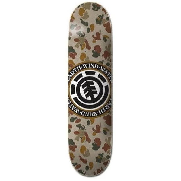 Skateboard Deck For Advanced Riders-Element Skateboards Sand Camo Seal Deck 8.0"