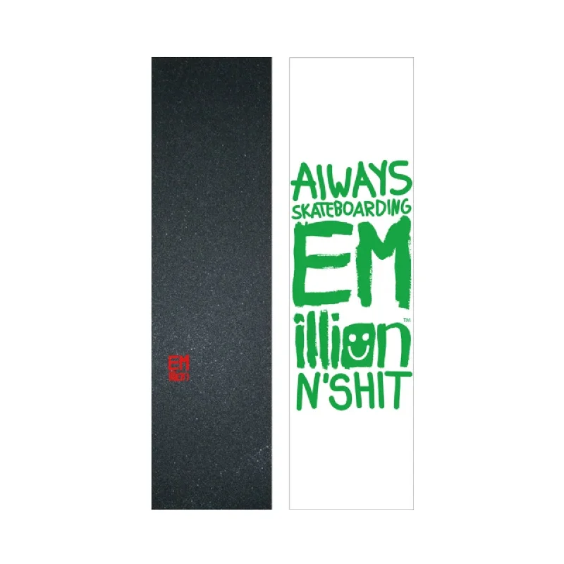 Skateboard Grip Tape With Unique Customization-Emillion Smal Logo Red Griptape