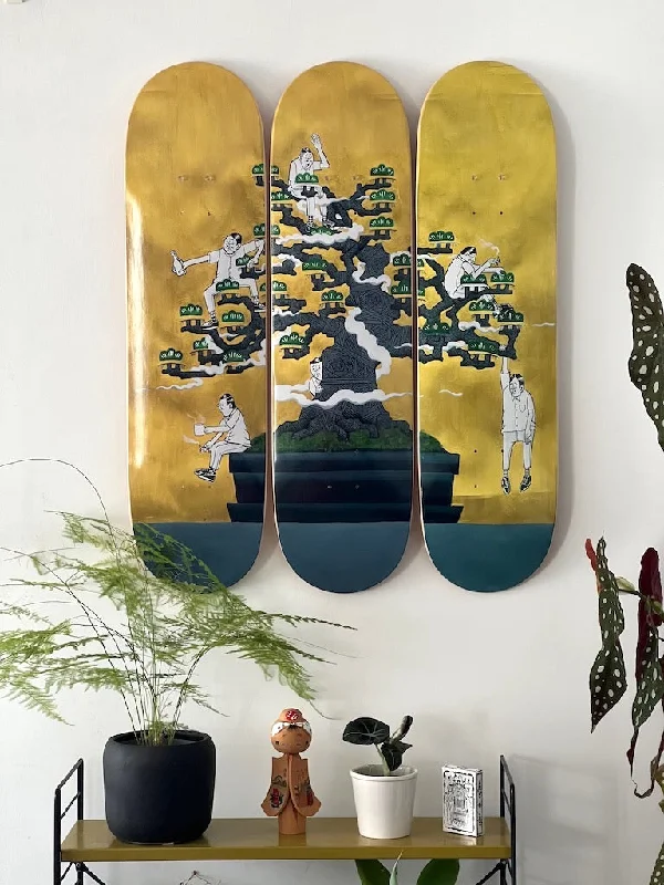 Best Skateboard Deck For Indoor Skating-ESOW "Bonsai" - Deck'On set - 3 skateboards