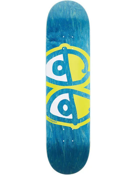 Skateboard Deck With Deep Concave-Eyes Asst. Deck 8.06 Blu Stain/Ylw