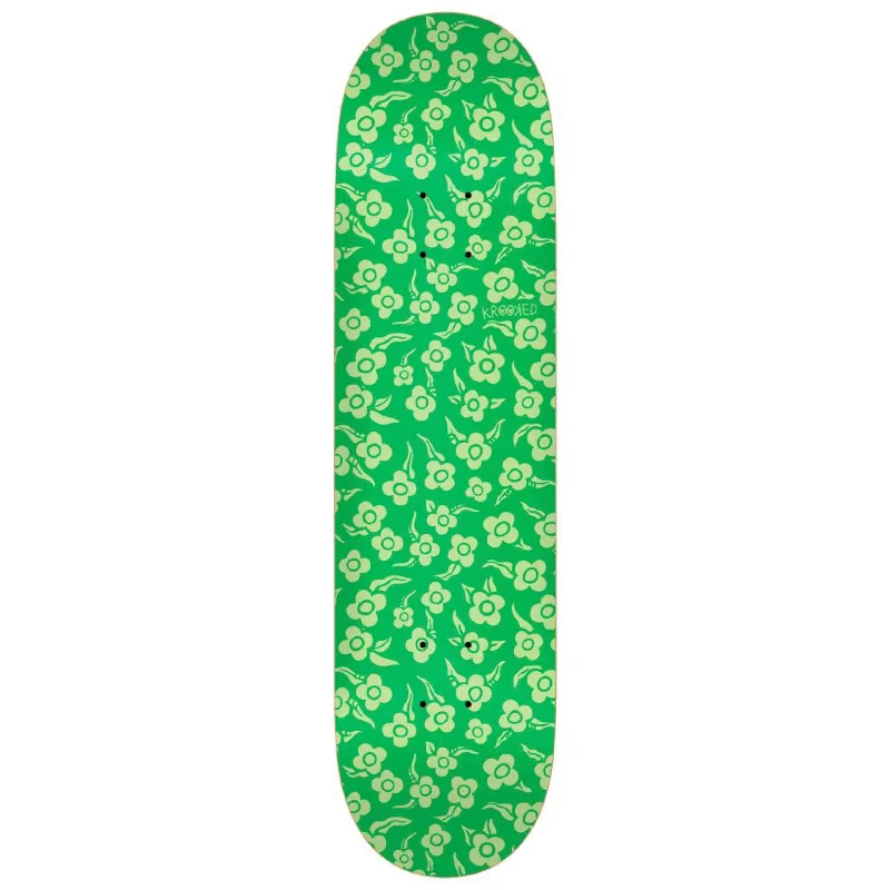 Skateboard Deck With Ideal Shape-Flowers Team Deck (Green) 8.38