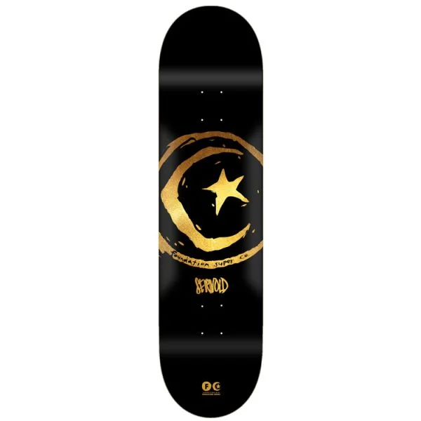 Best Skateboard Deck For Skate Parks-Foundation Servold Star and Moon Signed Deck (8.38)