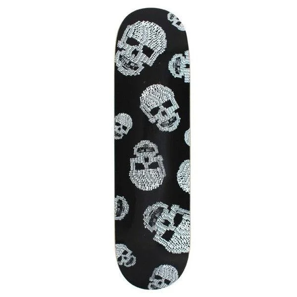 Old School Skateboard Deck With Classic Design-FTP Glow In The Dark Skull Logo Deck 8.25"