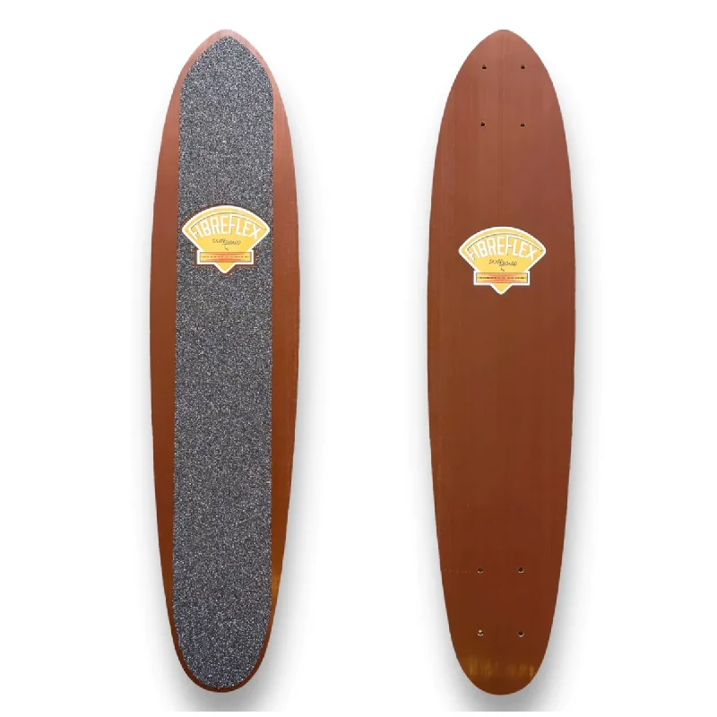 Best Deck For Longboard Style Skating-G&S FibreFlex - 28" Classic Slalom Model - Chocolate Bar Brown Skateboard Deck