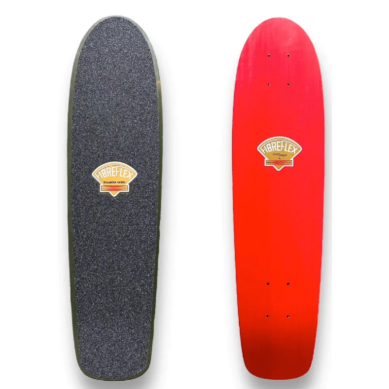 Skateboard Deck For Quick Acceleration-G&S Fibreflex 30" TeamRider - Green/ Red Top + Red Bottom  Skateboard Deck