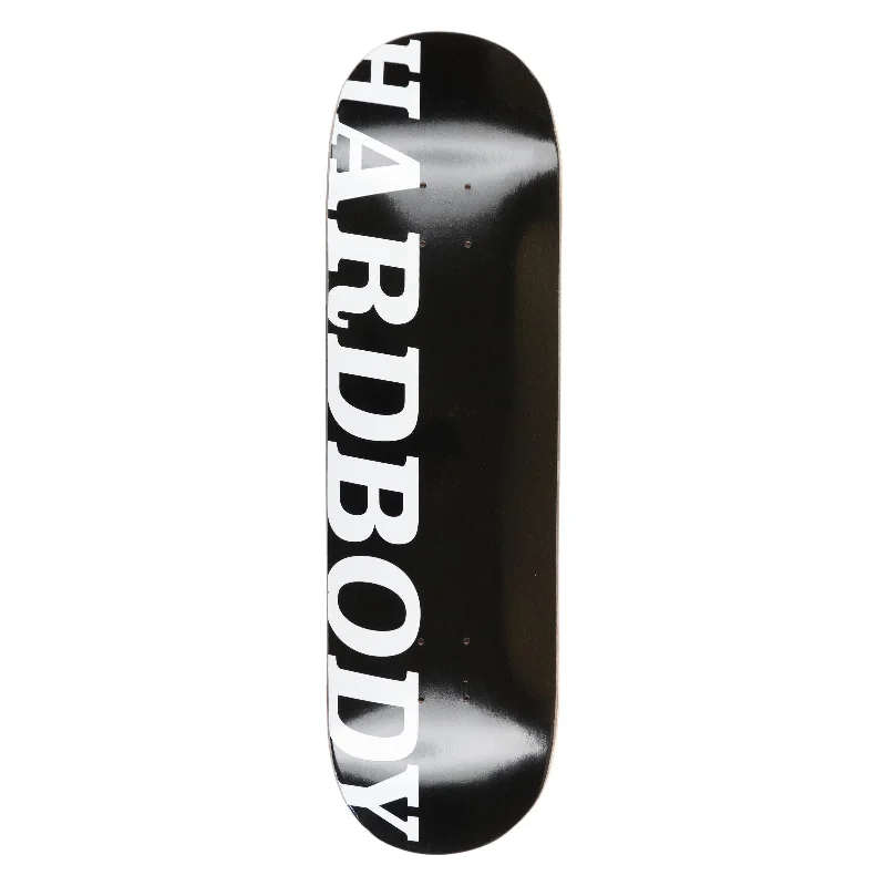 Skateboard Deck For Quick Acceleration-Hardbody Classic Logo Black: Assorted Sizes