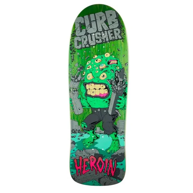 Maple Wood Skateboard Deck For Durability-Heroin Curb Crusher XL Barf 10.25 X 32 Skateboard Deck