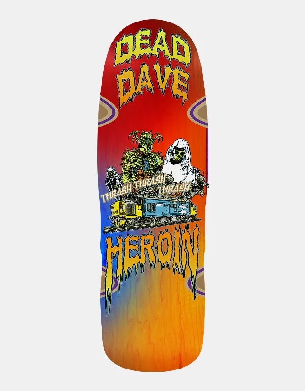 Skateboard Deck For Professional Competitions-Heroin Dead Dave Ghost Train Skateboard Deck - 10"