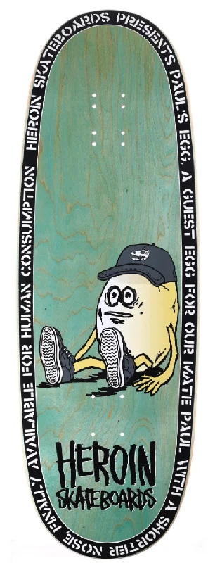 Skateboard Deck For Long Distance-Heroin Paul's Egg Double Driller 10.4 Skateboard Deck