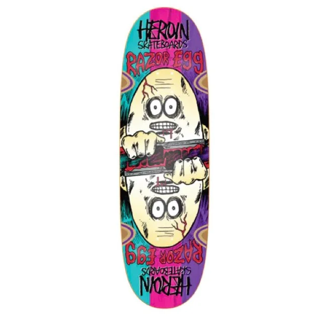 Affordable Skateboard Deck With Strong Build-Heroin Razor Egg Spliced Symmetrical Skateboard Deck 9.5"