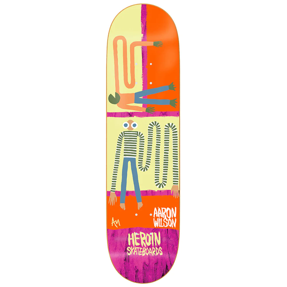 Skateboard Deck For Technical Street Performance-Heroin Skateboards Aaron Wilson Papillon Skateboard Deck - 8.25