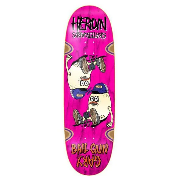 Skateboard Deck For All Skill Levels-Heroin Skateboards Bail Gun Gary Symetrical Egg Deck 9.75"