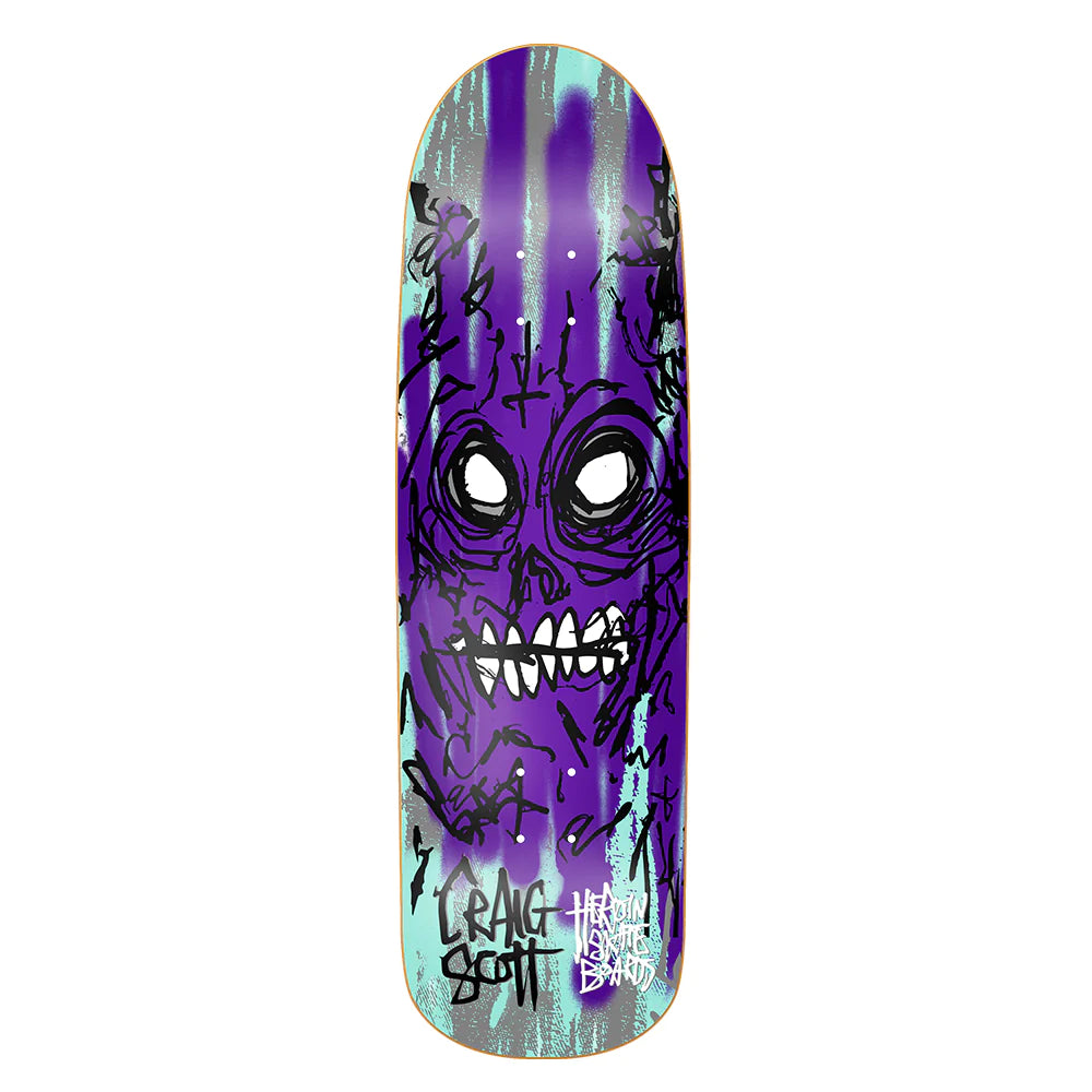 Ultra Durable Skateboard Deck For Skaters-Heroin Skateboards Craig Questions Savages Skateboard Deck - 9.0