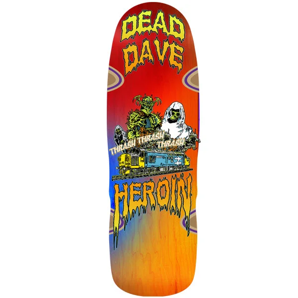 Skateboard Deck For Advanced Skaters-Heroin Skateboards Dead Dave GhostTrain Skateboard Deck - 10.1 (Custom Stained Veneers)