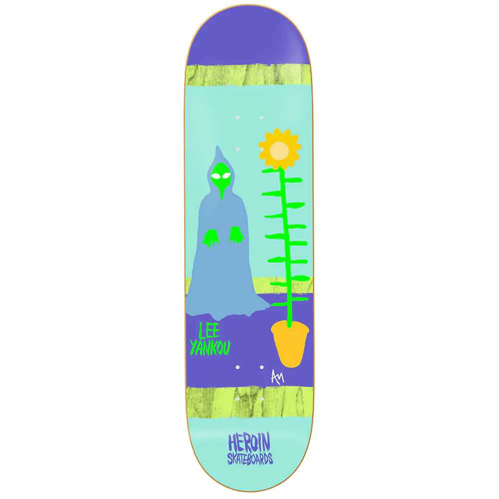 Skateboard Deck For Smooth Ride Experience-Heroin Skateboards Lee Yankou Papillon Skateboard Deck - 8.5