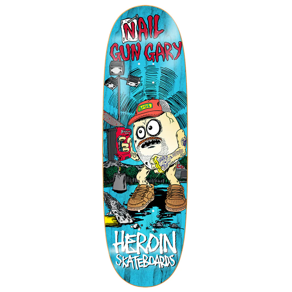 Professional Skateboard Deck For Tricks-Heroin Skateboards Nail Gun Gary Skateboard Deck - 9.75