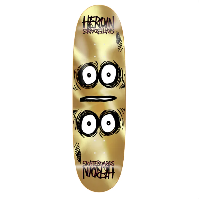 Deck For Beginner Skateboarder-Heroin Skateboards Symmetrical Egg Gold Skateboard Deck - 9.0