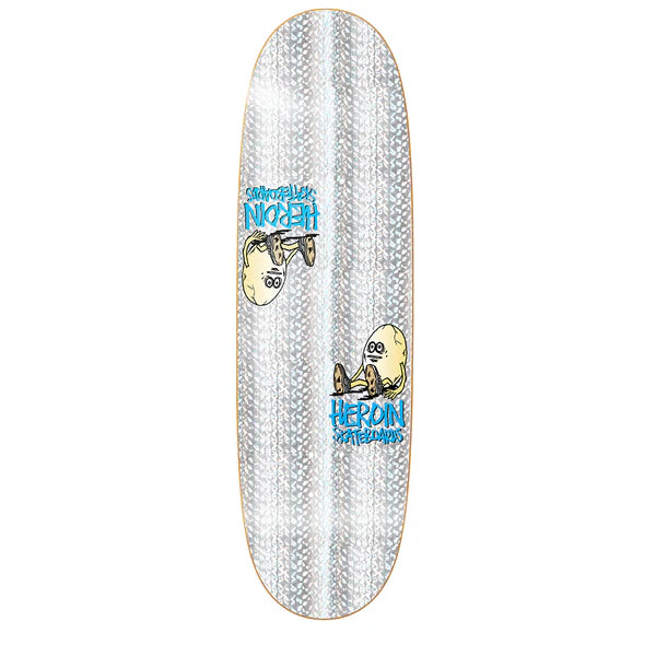 Skateboard Deck With Custom Artwork-Heroin Skateboards - Symmetrical Holo Egg 9.25" Deck