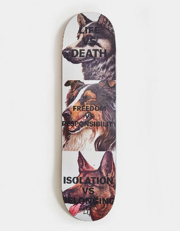 Unique Graphic Skateboard Decks-Hoddle Life V Death Skateboard Deck - 8.25"