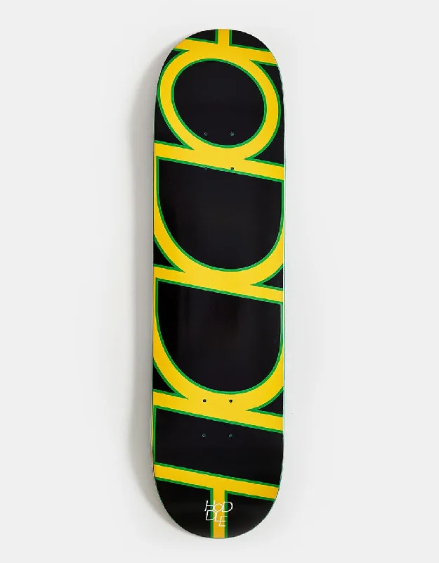 Best Skateboard Decks For Street And Bowl-Hoddle Logo Skateboard Deck - Black/Yellow/Green