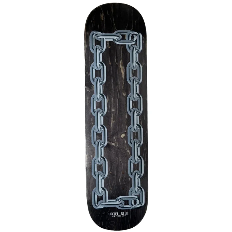 Skateboard Deck With Enhanced Traction-Hotel Blue Chains Skateboard Deck 8.25"