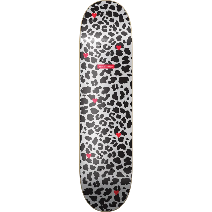 Skateboard Deck For Speed and Stability-HS CHEETAH DECK-8.0 BLK/WHT