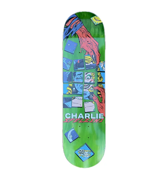 High-End Skateboard Deck With Low Maintenance-Interchangeable (Charlie Spelzini) Deck - 8.25