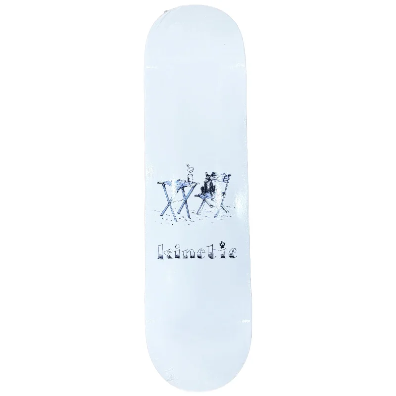 Skateboard Deck With Perfect Shape-Kinetic Auggie Deck 8.25" (White)