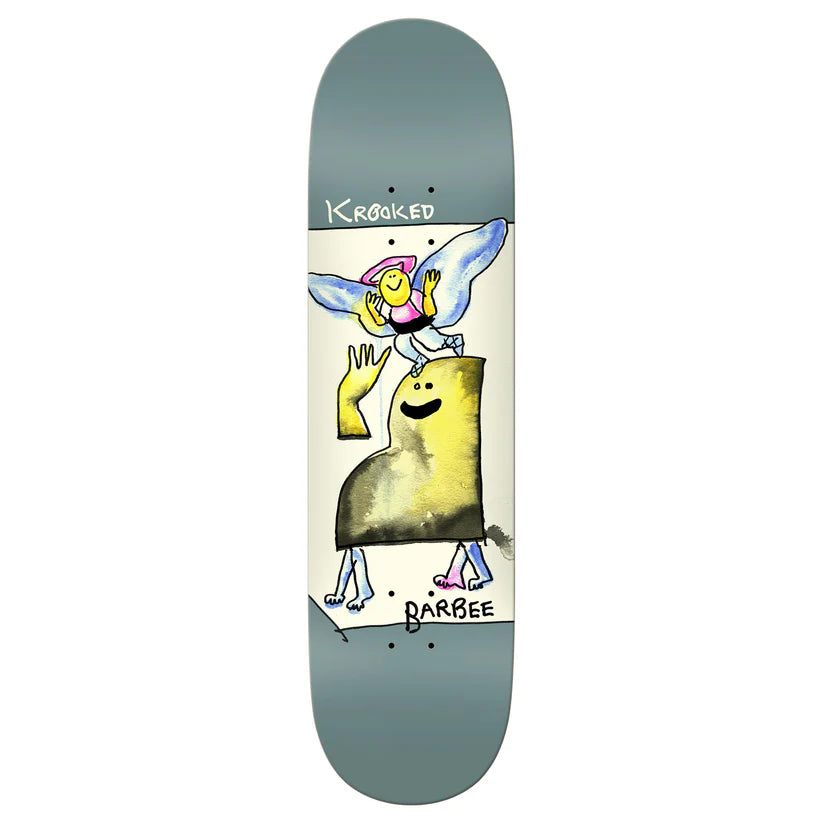 Limited Edition Skateboard Deck For Collectors-Krooked Barbee Water Color Deck (8.5)