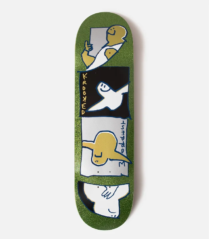 Custom Skateboard Deck For Personalized Style-Krooked Bobby Worrest Gold Burd Slick Deck