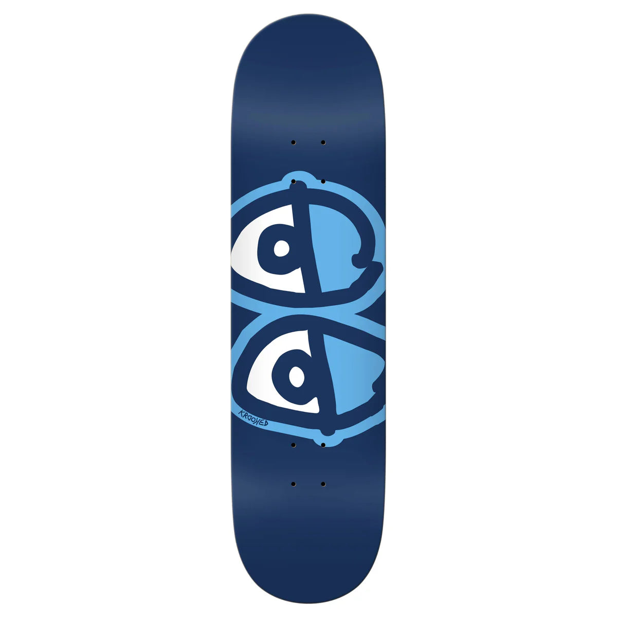 Skateboard Deck With Deep Concave Design-Krooked Eyes Easy Rider Deck - 8.38