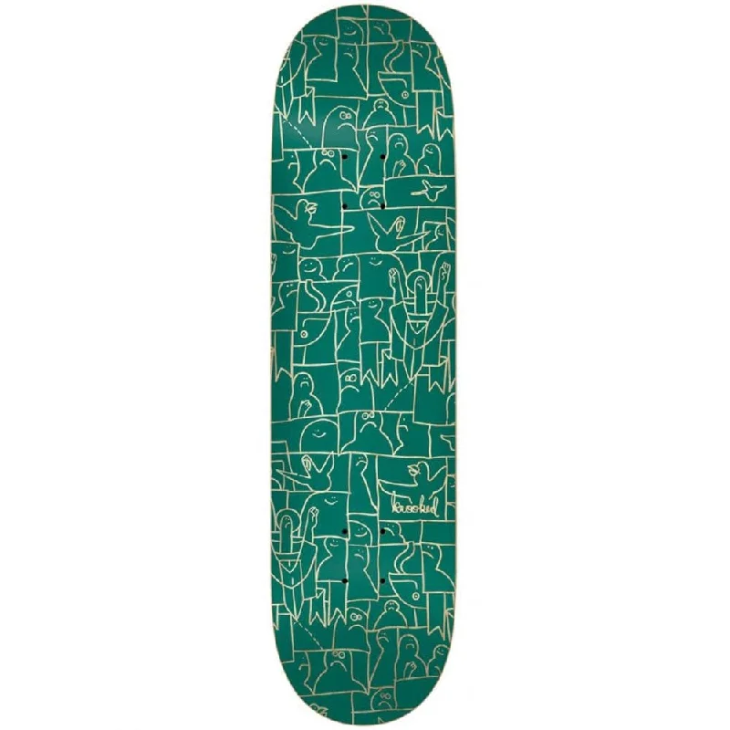 Skateboard Deck For All Types Of Riders-Krooked PP Flock Green Skateboard Deck 8.38"