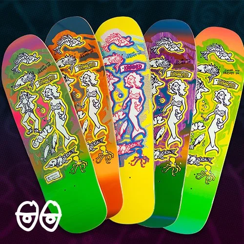 Skateboard Deck With Quality Construction-Krooked - Skate Shop Day 2024 - Gonz Color Friends Deck 9.81"