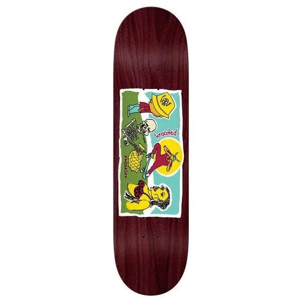 Skateboard Deck For Perfect Flick-Krooked Skateboards Mike Anderson Bone Deck 8.38"