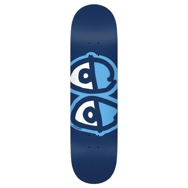 Skateboard Deck For Old School Tricks-Krooked Skateboards Team Eyes Easy Rider Deck 8.38" Blue