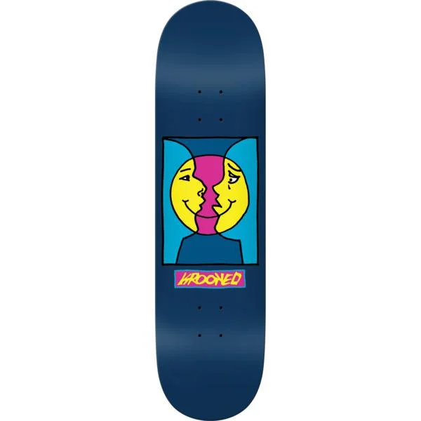 Skateboard Deck For Long Jumps-Krooked Skateboards Team Moonsmile Deck 8.25" Navy