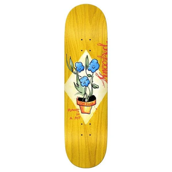 Limited Edition Skateboard Deck For Collectors-Krooked Skateboards Tom Knox Blue Flowers Deck 8.5"