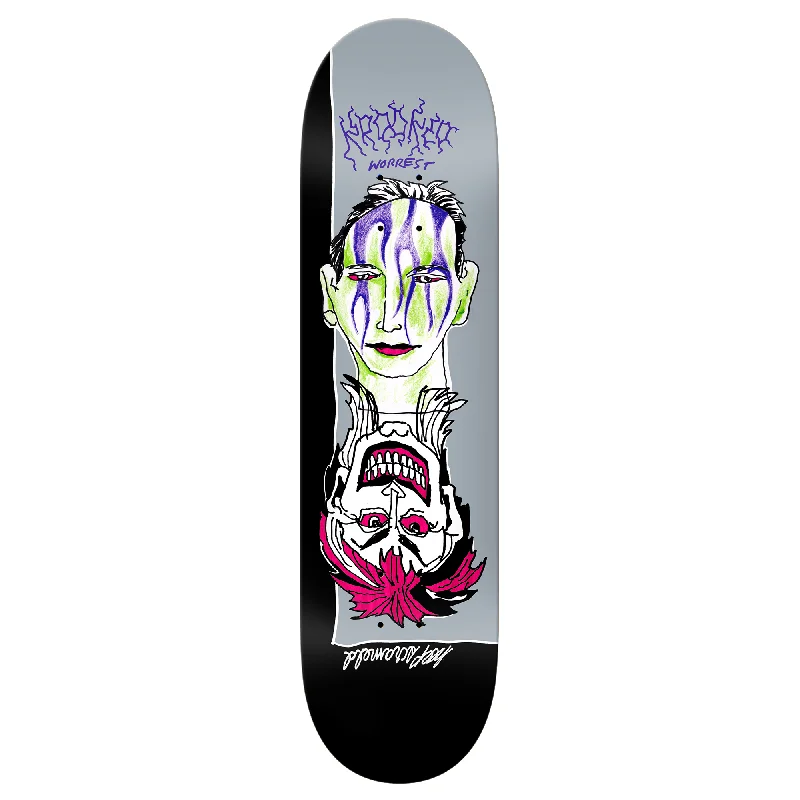 Best Skateboard Deck For Long-Term Use-Krooked Worrest Satans Service Slick Deck - 8.38 Twin (Warped)