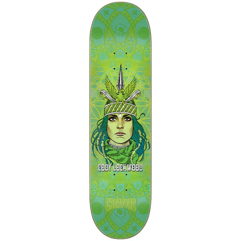 Lightweight Skateboard Deck For Riders-Lockwood Lost Soul Everslick Skateboard Deck 8.25in x 32.04in Creature