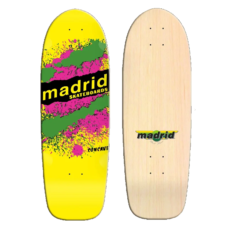 Skateboard Deck For Technical Skating-Madrid Retro Explosion Yellow Skateboard Deck