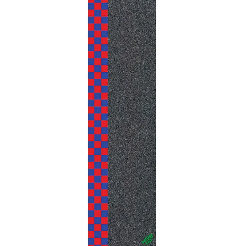 Skateboard Grip Tape With High Flexibility-Mob Grip Tape Sheet Checker Strip Red Royal