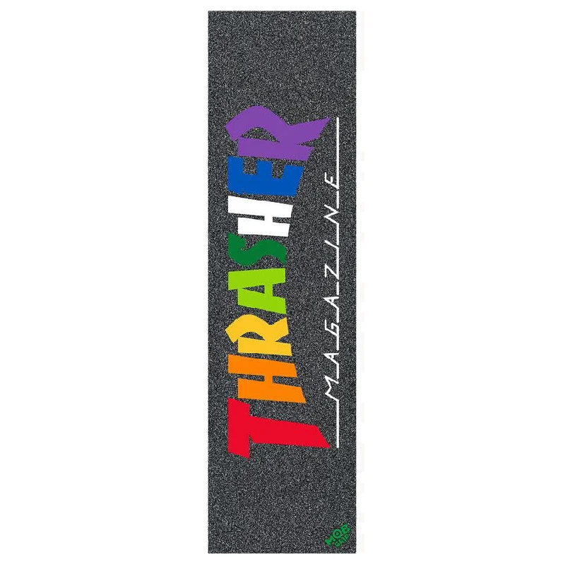 Skateboard Grip Tape With Maximum Grip And Durability-MOB Thrasher Magazine Griptape Rainbow