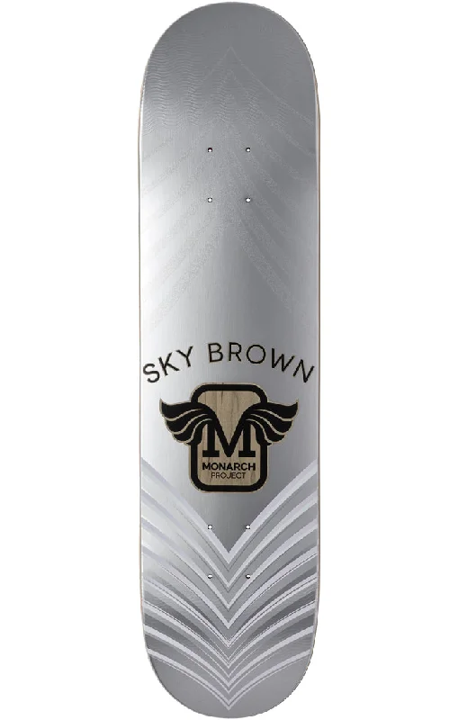 Skateboard Deck For Flatland Tricks-Monarch Project Sky Brown Horus Metallic R7 7.75" Skateboard Deck