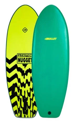 Skateboard Deck For Old School Tricks-Mullet Nugget 4' 8" - Jade Deck / Flouro Yellow