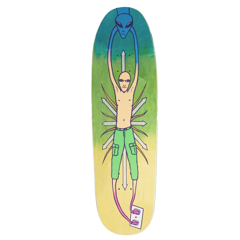 Skateboard Deck With Wide Design-New Deal Mike Vallely Alien HT Reissue Deck (9.18)