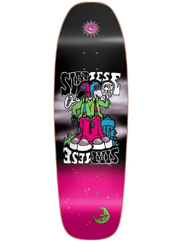 Deck For All Weather Skating-New Deal Siamese Slick Shaped Deck 9.45" Re-Issue Skateboard Deck