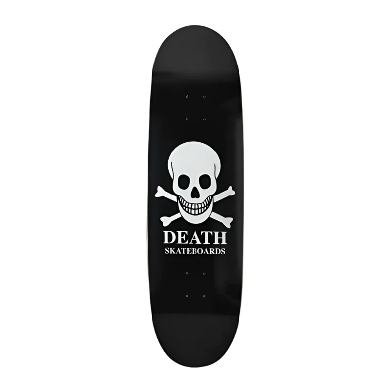 Skateboard Deck With High Flexibility-OG Skull 90s Lozenge Deck (Black) 9.1"